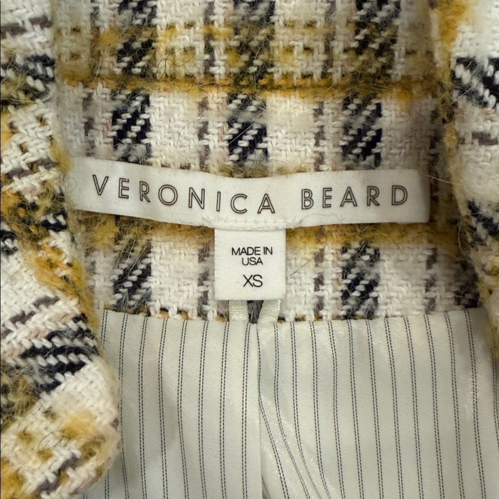Veronica Beard Jin Yellow Plaid Dickey Jacket Coat - Picture 9 of 9
